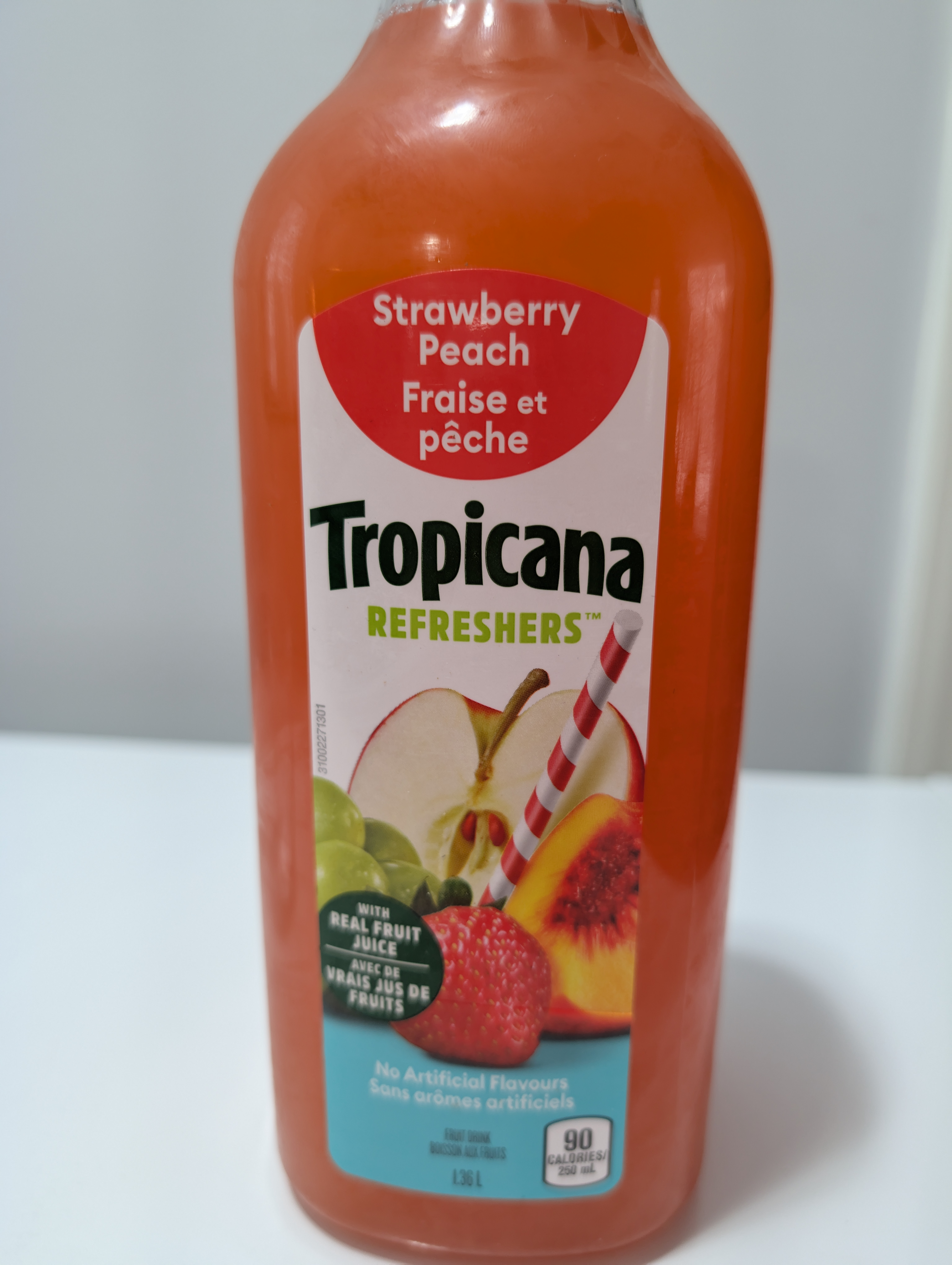 Tropicana Strawberry Peach Beverage L Bottle Home Tester Club