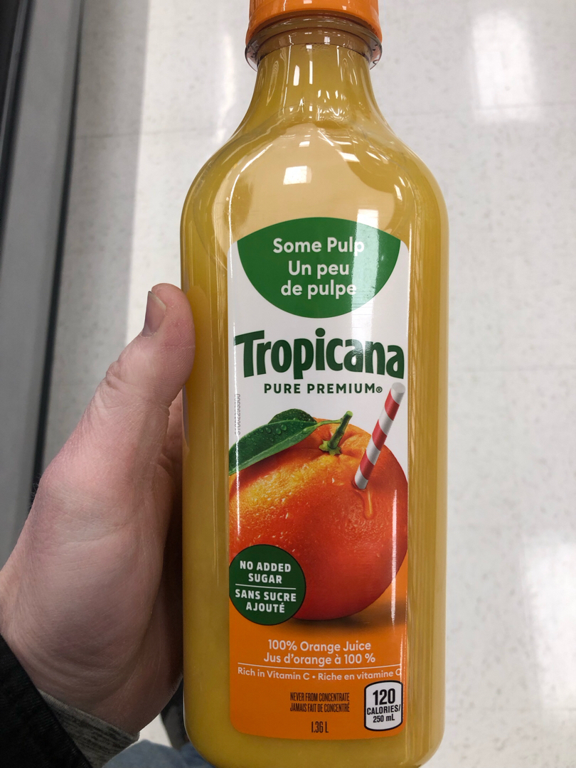 Less Sugar Orange Tropicana Orange Juice Calories 250ml Tropicana