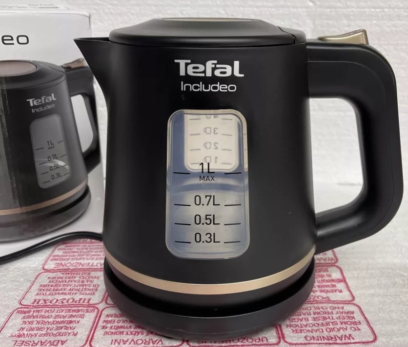 Bollitore Elettrico Tefal Includeo 1L - Nero, Design Ergonomico, Base 360° - Foto 8