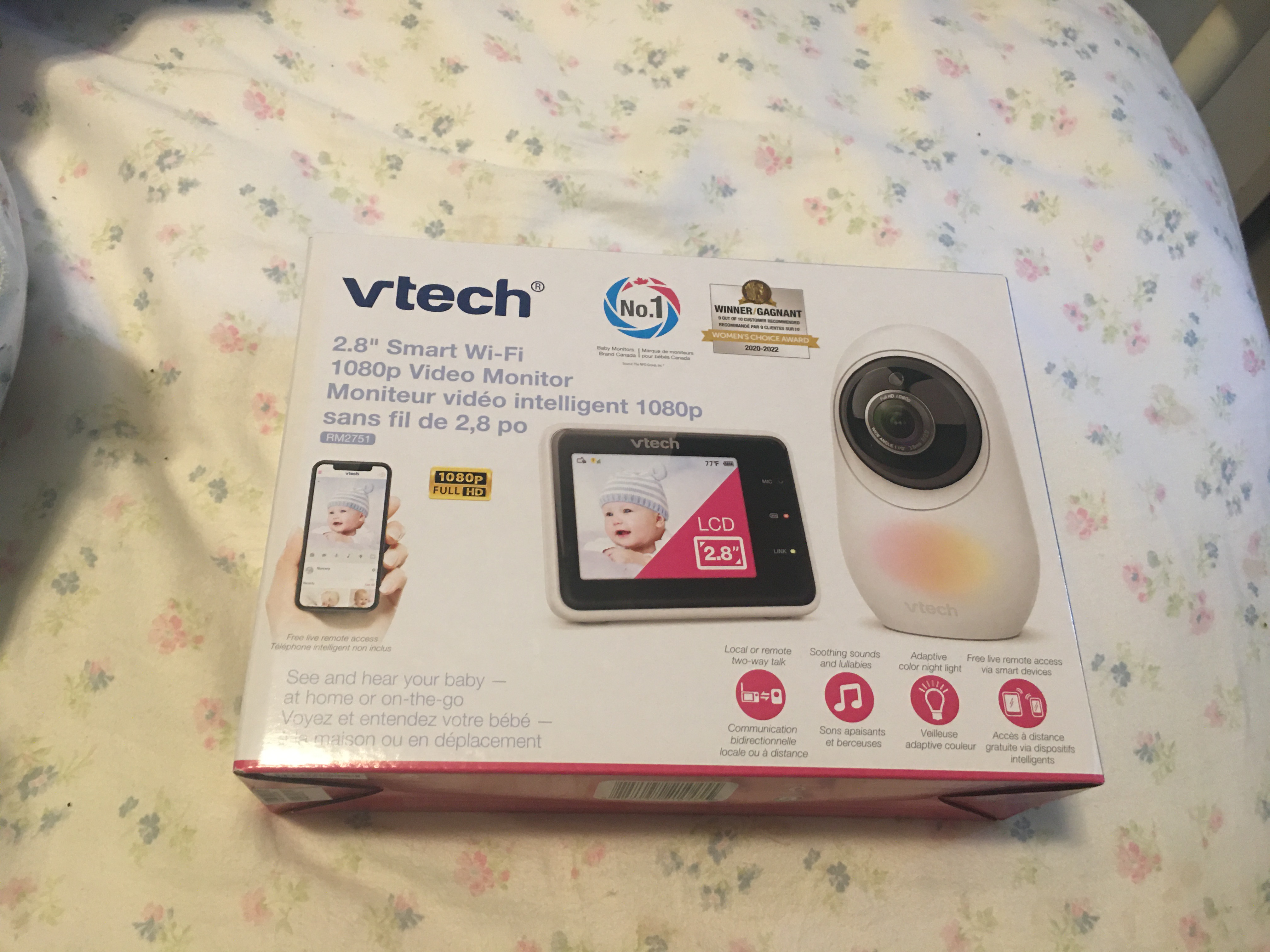 VTech RM2751 1080p Smart WiFi Remote Access Video Baby Monitor