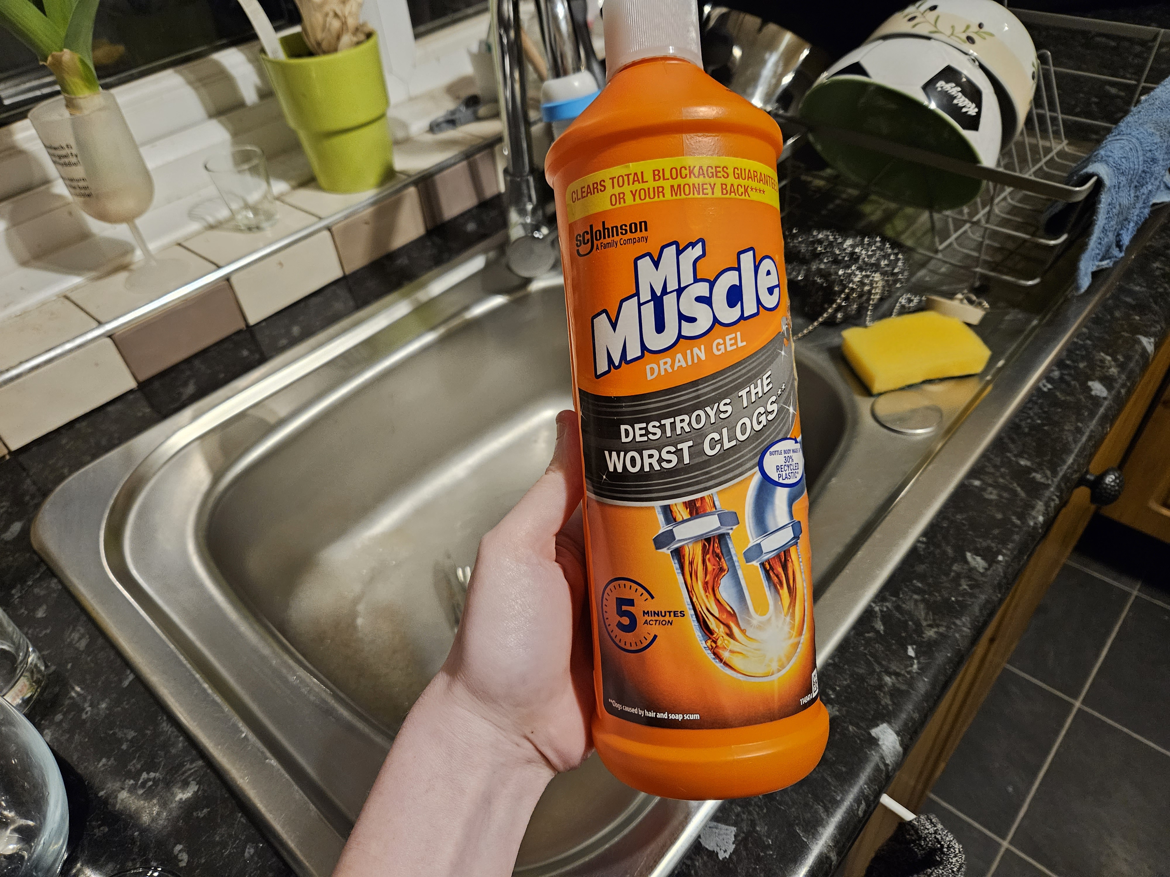 Mr Muscle Drain Unblocker, Sink & Drain Cleaner, Fast Acting Heavy Duty Gel Formula, Dissolves - View #7