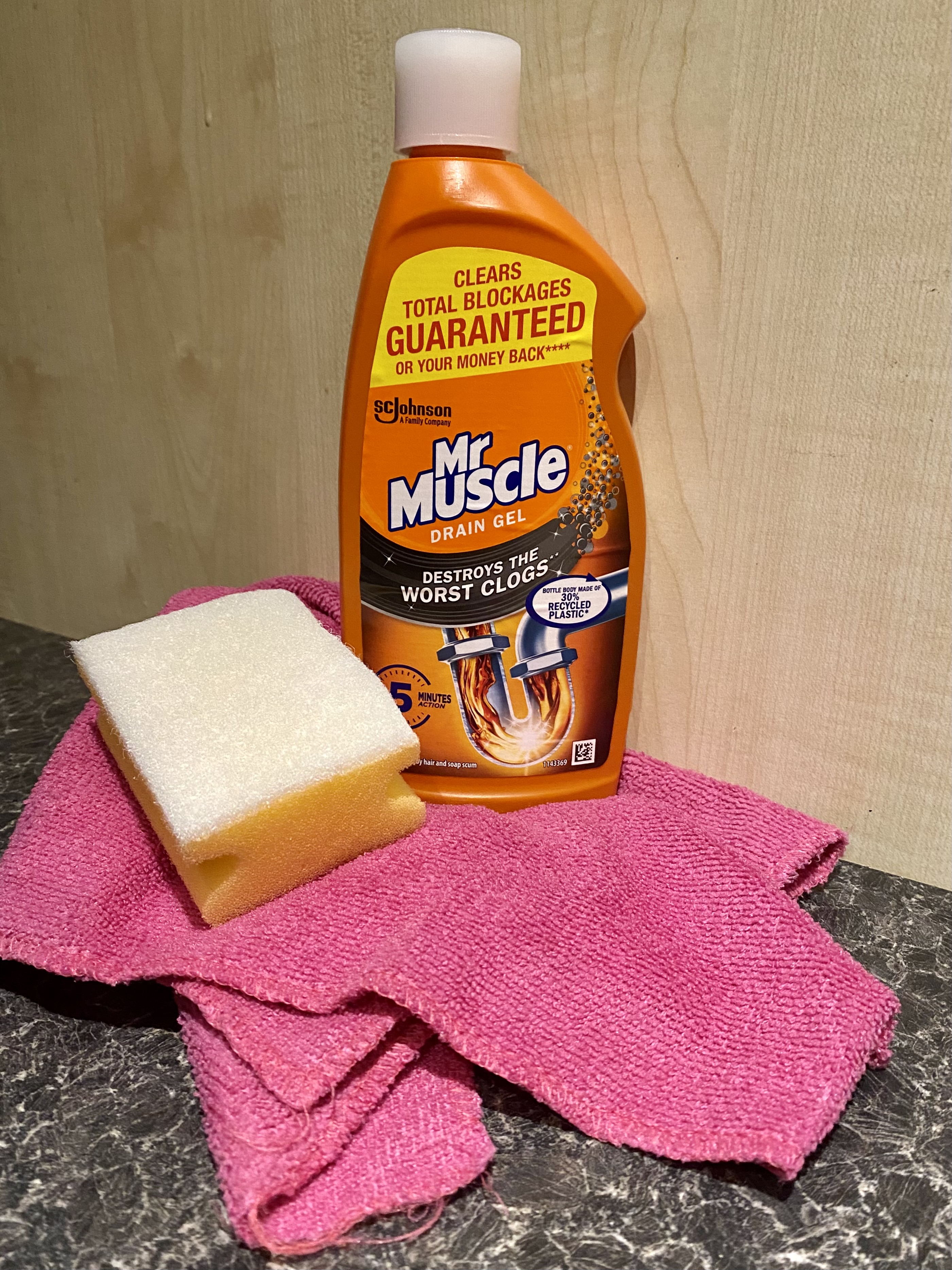 Mr Muscle 3 X 500ml Drain Odour Cleaner With Welari Thank You Card Sink Pipe Foamer Deep Clean