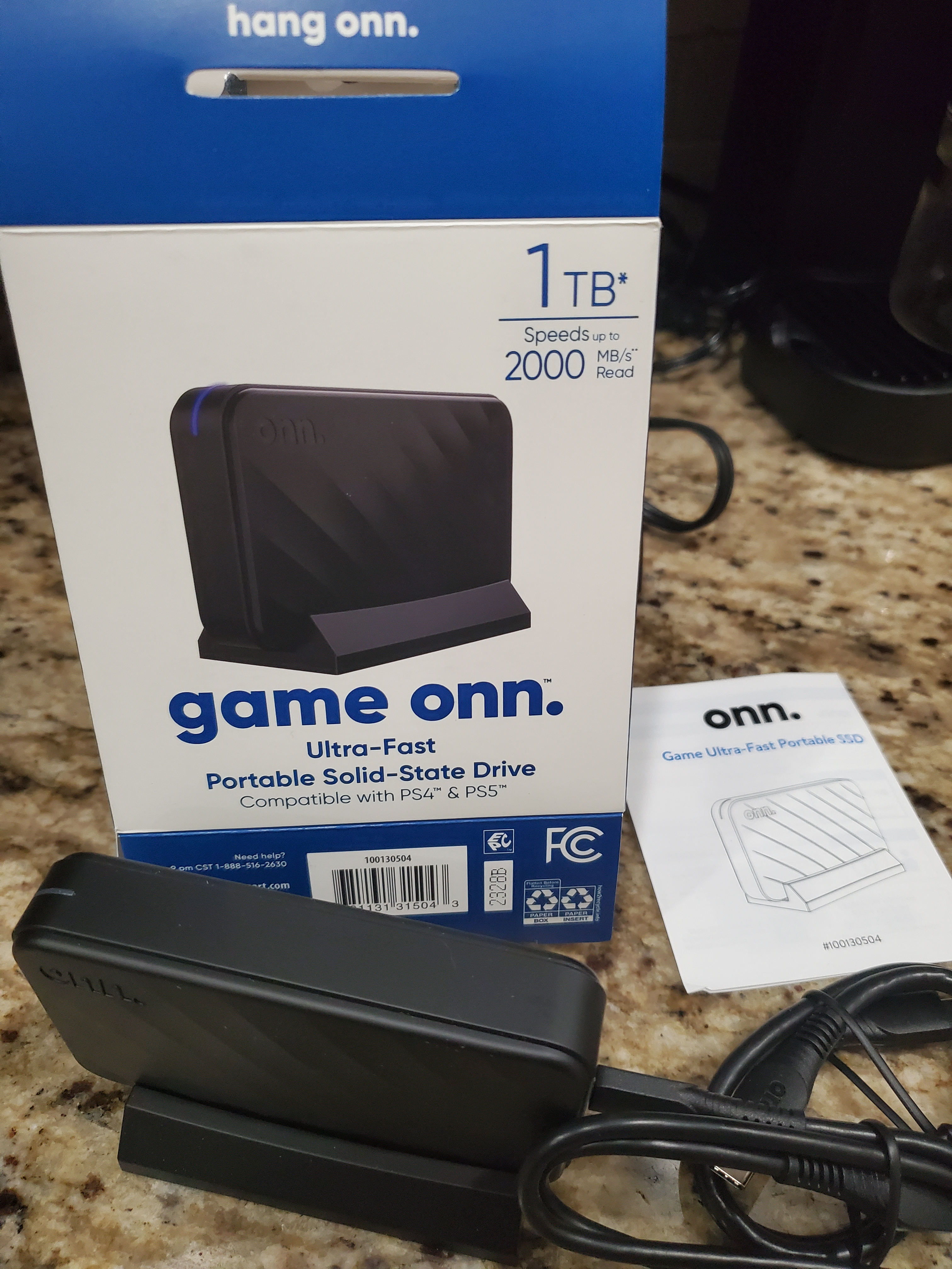 Onn Gaming SSD Portatile 1TB Per PS4 E PS5 – Nero, Modello 100130504 (Aperto Ma Nuovo) - Foto 3