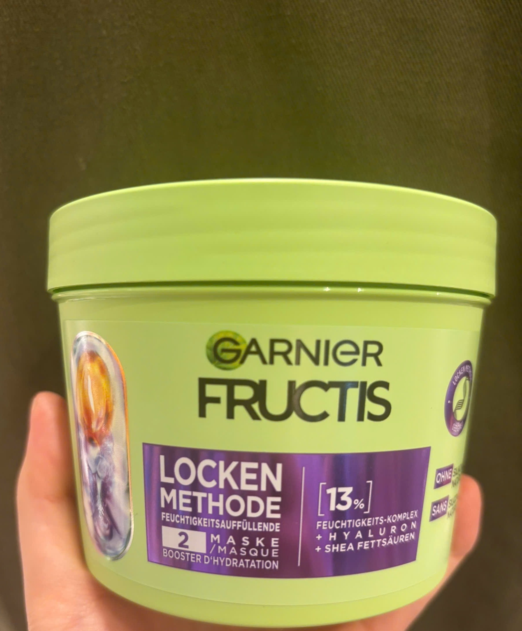 Garnier Fructis Locken-Haarmaske, 320 Ml – Mit Zitronenprotein & Vitaminen, Für Lockiges & Gewelltes Haar