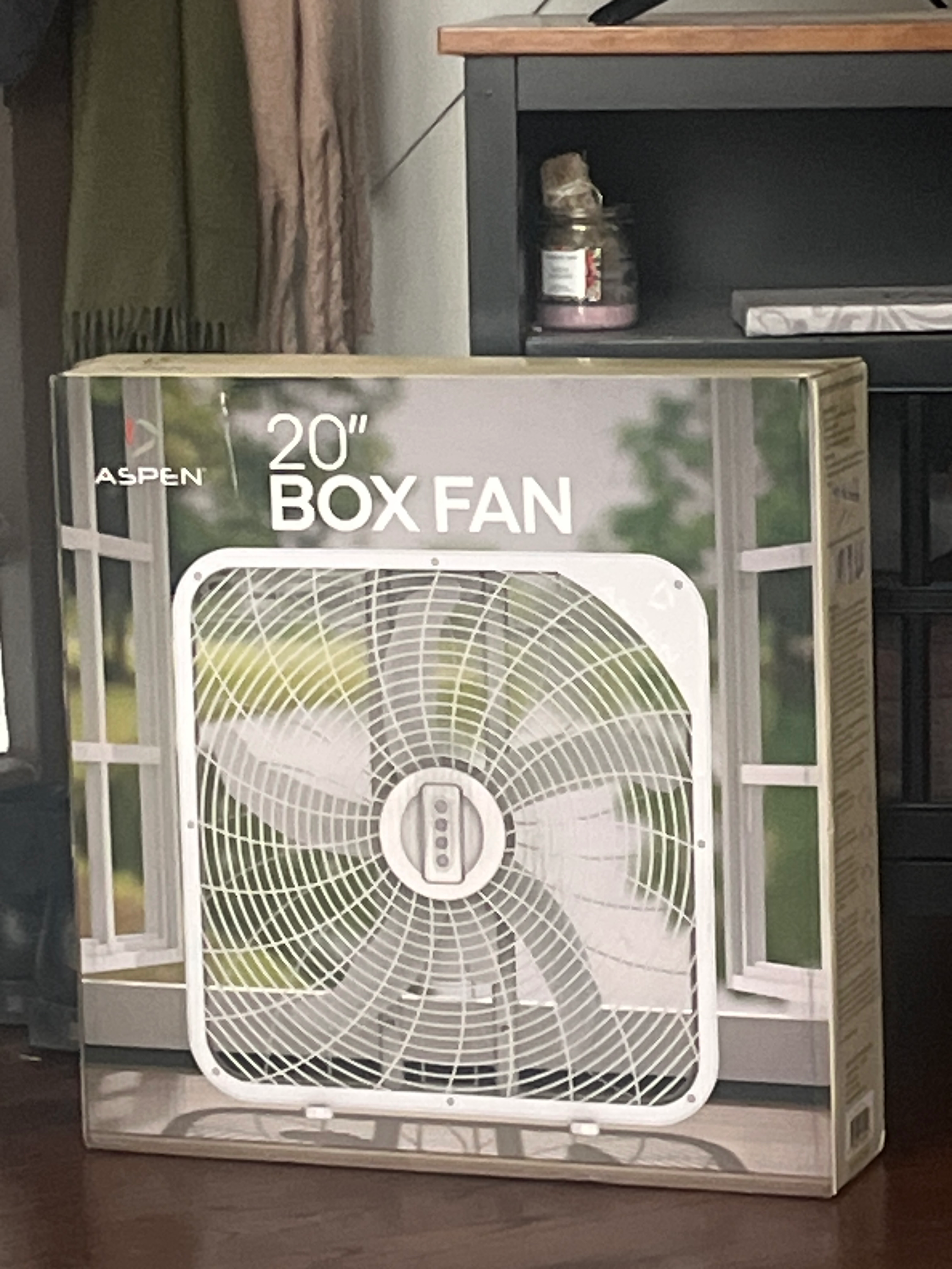Aspen 20-In. 3-Speed Box Fan with Remote | Home Tester Club, image size:3024x4032