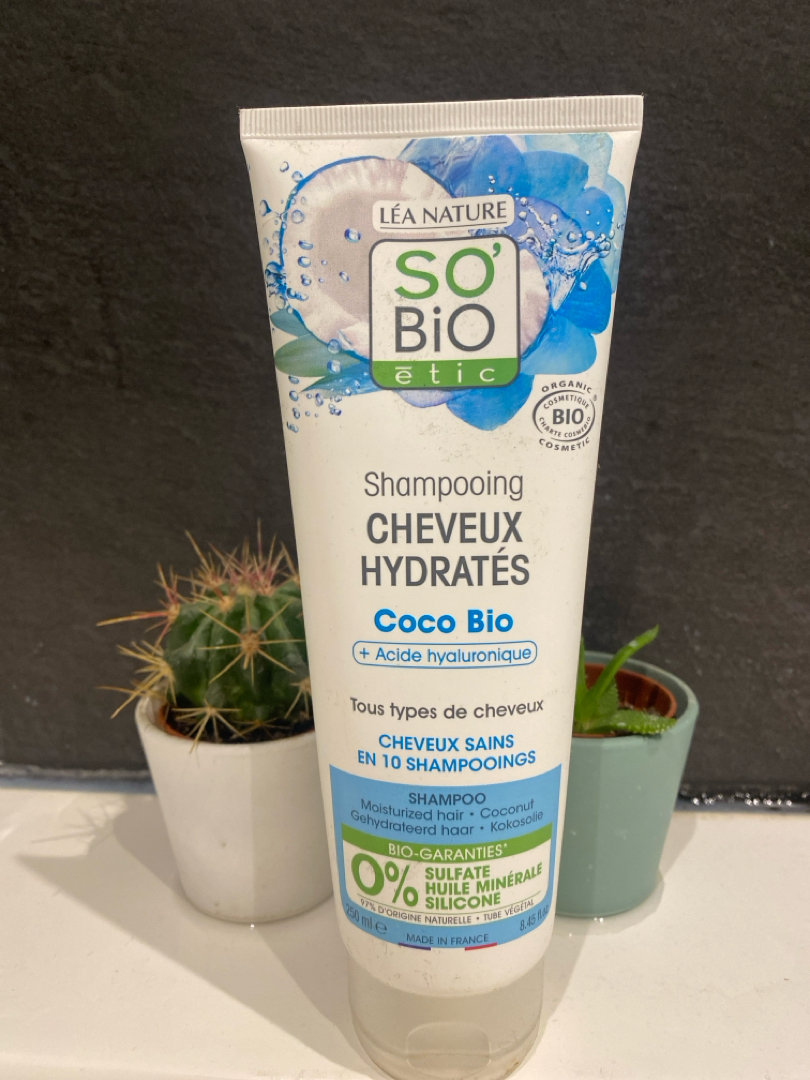SO’BiO étic Shampoo Mit Bio-Kokos & Hyaluron – 250 Ml, Sulfatfrei, Für Alle Haartypen