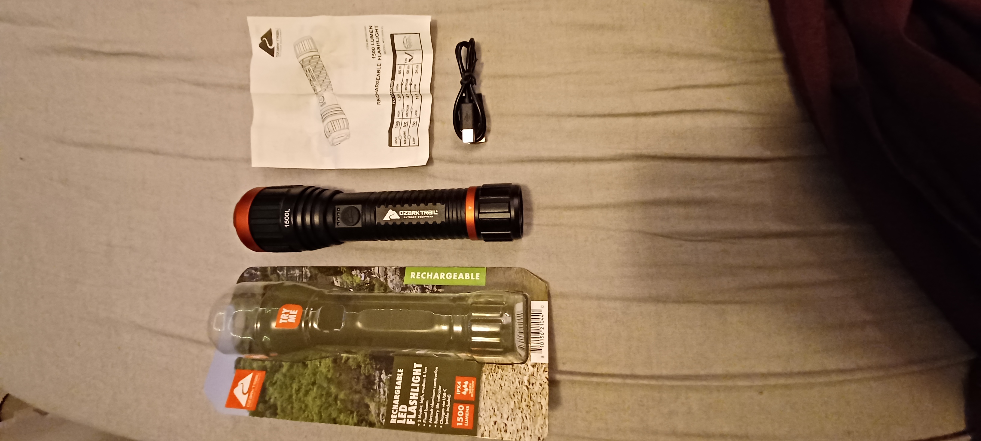 Ozark Trail 1500 Lumen Rechargeable Flashlight | Home Tester Club